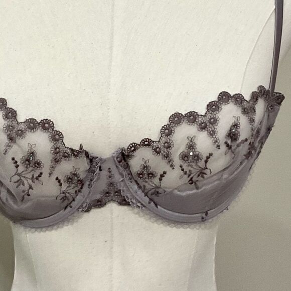 Victoria’s Secret unlined Demi bra & panty set Sz 36B & Small Balconette Thong - Picture 4 of 13